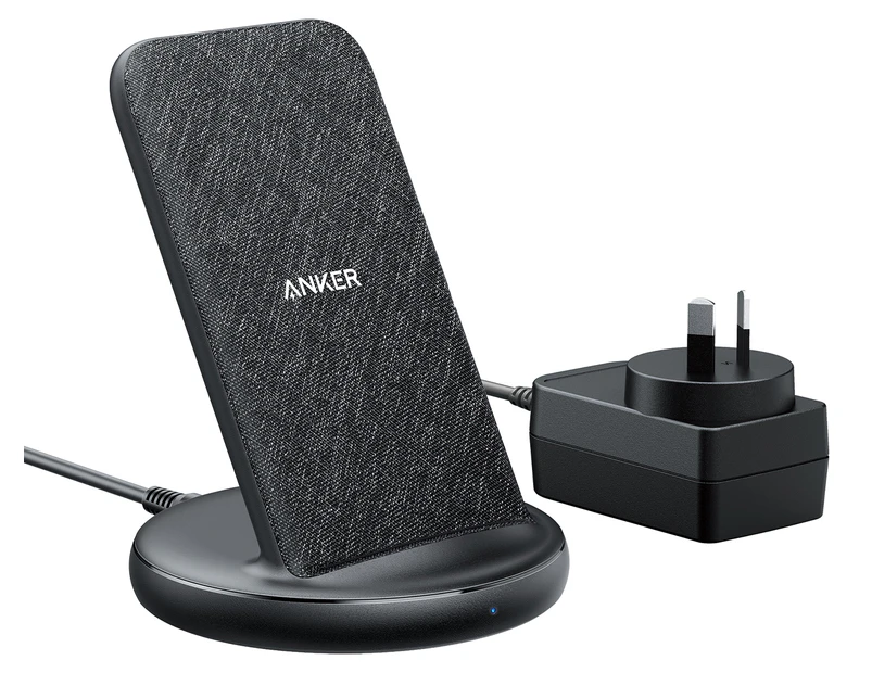 Anker 15W PowerWave Sense Stand Qi Wireless Charger - Black Fabric