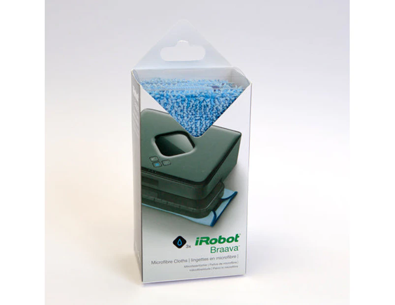 iRobot Braava 380t 3 Pack Microfiber Cleaning Cloths - Blue
