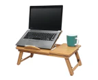 Deluxe Portable Foldable Bamboo Laptop PC Table