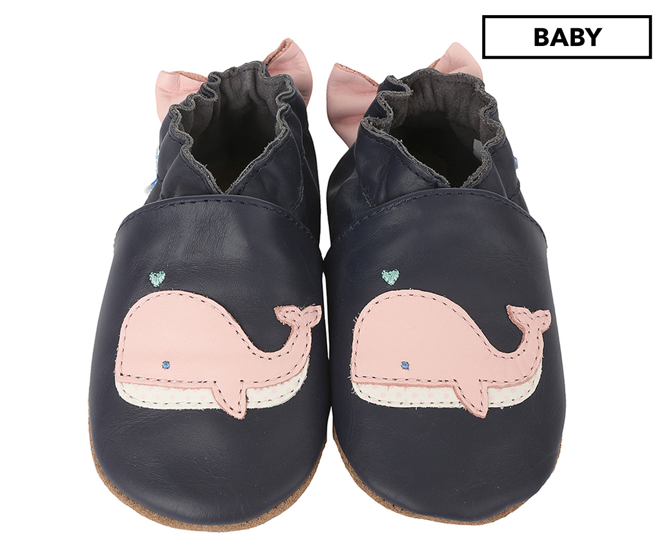 Robeez Baby Girls' Winnie The Whale Slip-On Shoes - Navy/Pink | Catch.co.nz