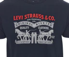 Levi's Men's Vellum Tee / T-Shirt / Tshirt - Navy/Grey