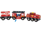 BRIO Vehicle - Rescue Firefighting Train, 4 pieces