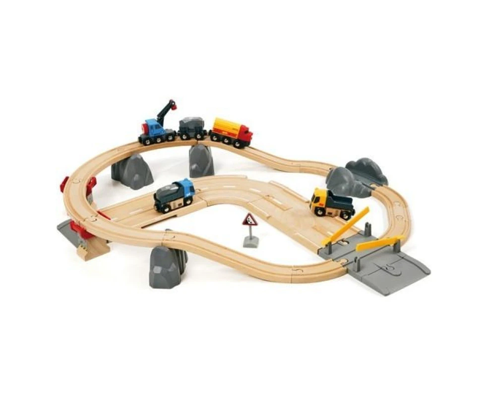 32pc Brio Rail & Road Loading Set Kids/Childrens Interactive Play Toy 3y+