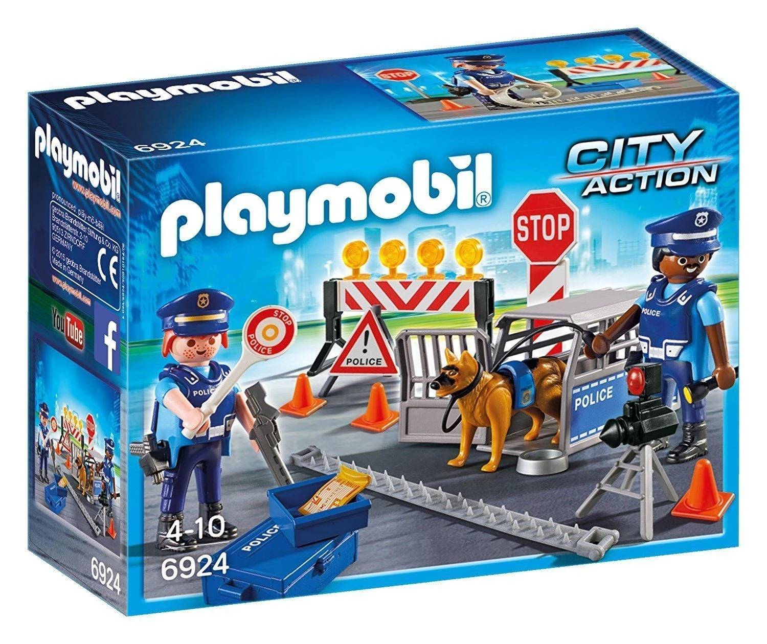 Playmobil Police Roadblock Kids/Childrens Interactive Play Fun Toy Playset 4+