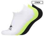Bonds Men's X-Temp No Show Socks 3-Pack - Black/White/Neon Green