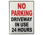 WARNING NOTICE SIGN NO PARKING DRIVEWAY IN USE 24HR 200x300mm Metal High Quality