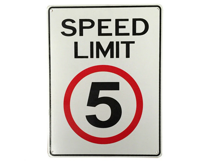 WARNING NOTICE SIGN 5 SPEED LIMITED SHARED ZONE SCHOOL 200x300mm Metal Outdoor