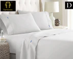 Ramesses Fast Drying Double Bed Sheet Set - Silver
