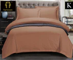 Ramesses Premium Plain King Bed Sheet Set - Chocolate