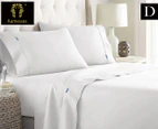 Ramesses Fast Drying Double Bed Sheet Set - White