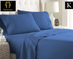 Ramesses Fast Drying King Bed Sheet Set - Classic Blue