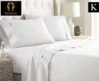 Ramesses Fast Drying King Bed Sheet Set - White