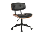 Black Office Chair PU Leather Computer Gaming Executive Racer Chairs Gas Lift Seat