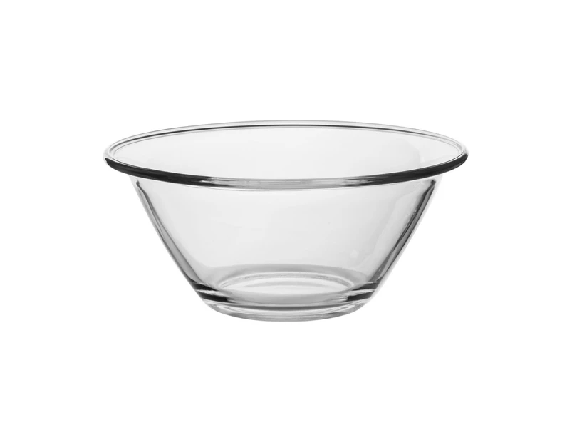Bormioli Rocco Mr Chef Glass Nesting Mixing Bowl - Heavy Duty, Dishwasher and Microwave Safe - 1.5L
