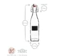Bormioli Rocco Lavagna Glass Swing Top Bottle with Chalkboard Label - For Preserving, Home Brew - 500ml 3