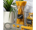 Bormioli Rocco Lavagna Glass Storage Jar with Chalkboard Label - Food Pasta Jam Preserving Container - 1.5L