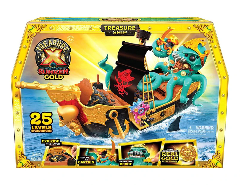 Treasure X Sunken Gold Treasure Ship Reveal Playset