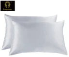 Ramesses Pure Mulberry Silk Pillowcase Twin Pack - Silver