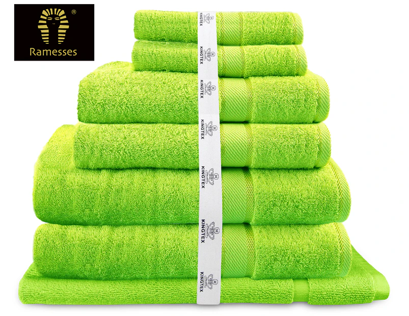 Ramesses Kingtex 7-Piece Towel & Bath Sheet Set - Lime