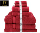 Ramesses Kingtex 7-Piece Towel & Bath Sheet Set - Red