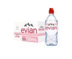 Evian Natural Mineral Water, 12 x 750ml Bottles