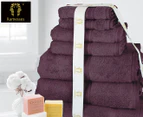 Ramesses  7-Piece Egyptian Cotton Bath Towel Set - Aubergine
