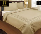 Shangri-la Pintuck Double Bed Quilt Cover Set - Linen