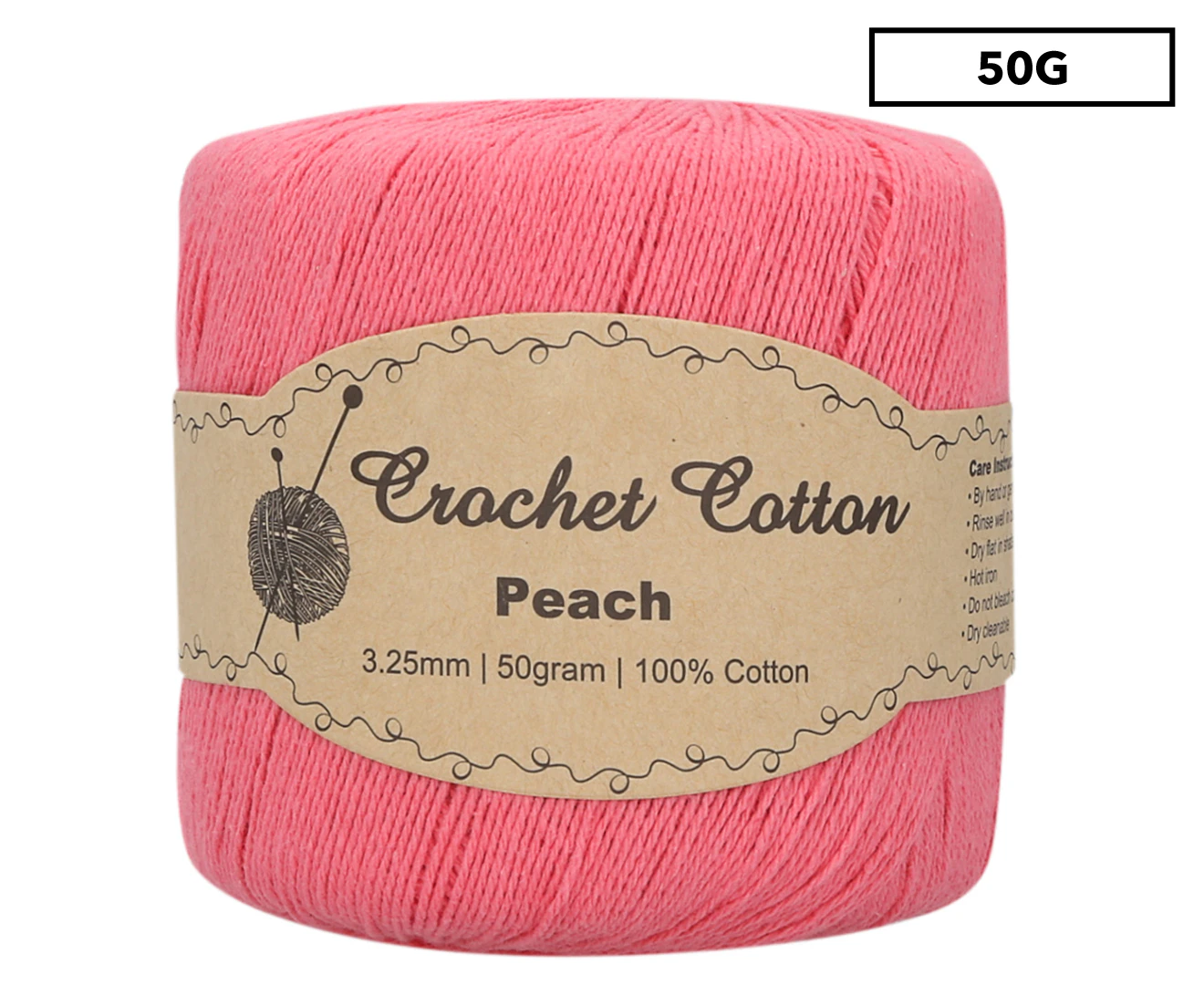 Malli Crochet Cotton Ball 50g - Peach