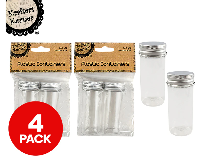2 x Krafters Korner 40mL Plastic Containers 2-Pack