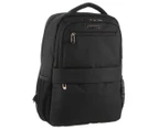 Pierre Cardin Travel & Business Backpack with Built-in USB Port Unisex Travel Bag - Black