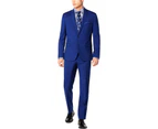Nick Graham Mens Slim Fit Professional Hot Blue Two-Button Suit
