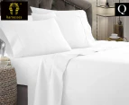 Kingtex Shangri-La 1800TC Series Microfibre Queen Bed Sheet Set - White