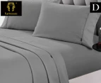 Ramesses 1200TC Cotton Rich Double Bed Sheet Set - Charcoal