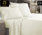 Kingtex 1800TC Ultra Soft Double Bed Sheet Set - Ivory