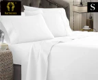 Kingtex 1800TC Ultra Soft Single Bed Sheet Set - White
