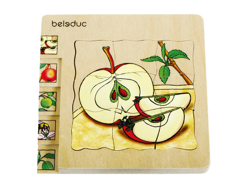 Beleduc Multilayer Wooden Puzzle - Apple (Age 4-6)