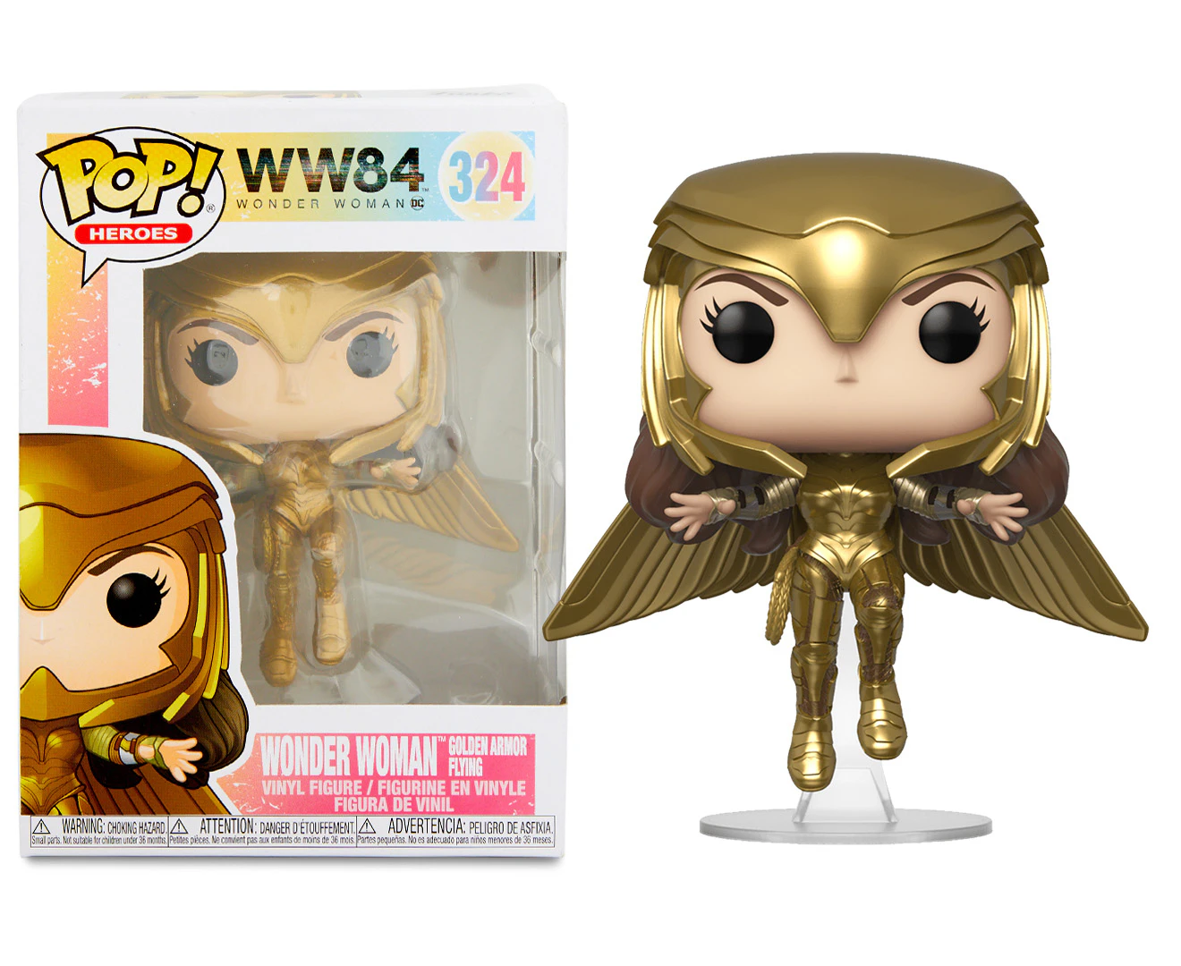 POP! Heroes DC Comics Wonder Woman Golden Armour Flying Vinyl Figure