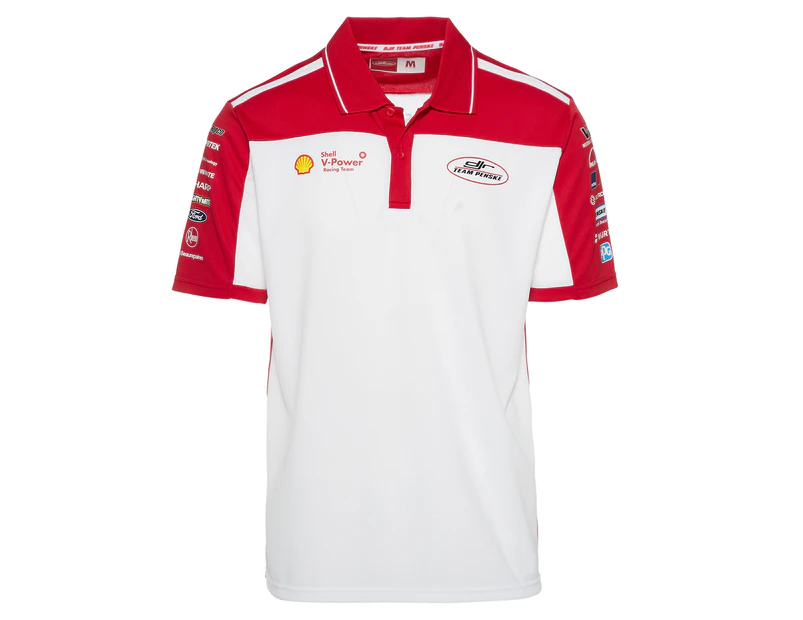 V8 Supercars Men's 2019 Shell V-Power Racing Team Polo Shirt - White/Red