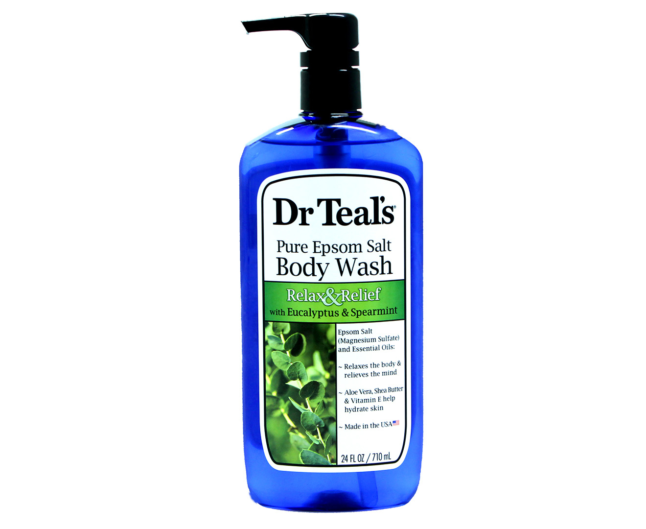 Dr Teals Pure Epsom Salt Body Wash Eucalyptus Spearmint 710