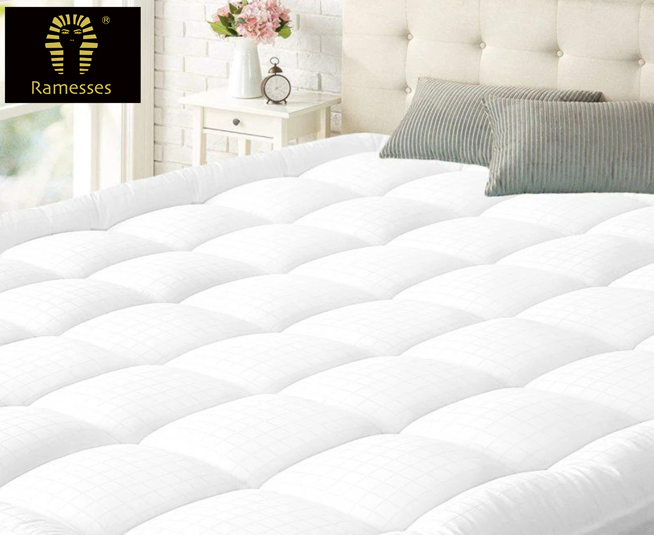 Ramesses 1000GSM Luxury Memory Fibre Mattress Topper