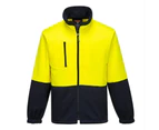 Prime Mover Water Repellent Brush Fleece Jacket Men's - Yellow-navy