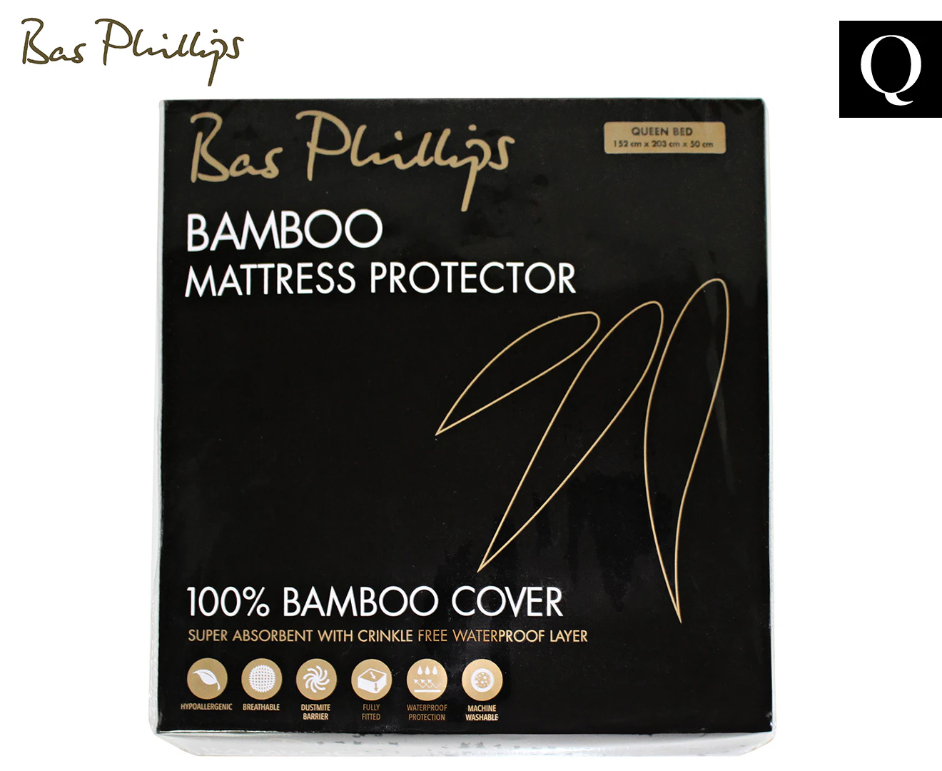 Bas Phillips Bamboo Waterproof Queen Bed Mattress Protector