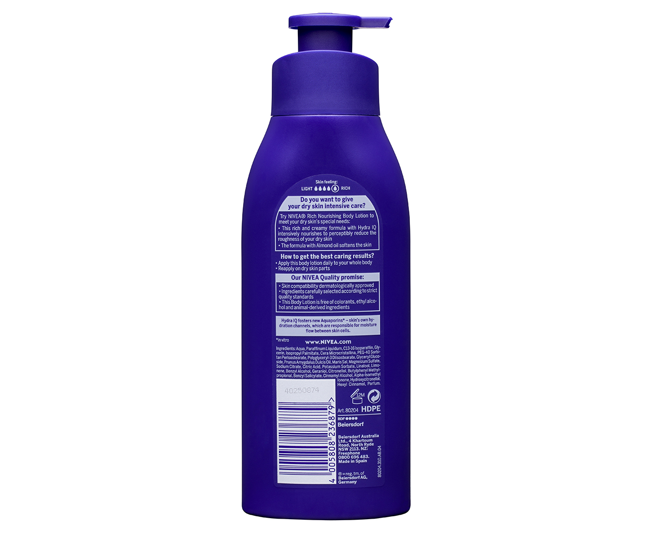 Nivea Rich Nourishing Body Lotion 400mL | Catch.co.nz