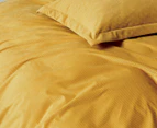 CleverPolly Corduroy Velvet Quilt Cover Set - Mustard Yellow