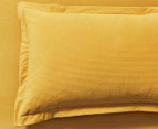 CleverPolly Corduroy Velvet Quilt Cover Set - Mustard Yellow