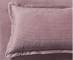 CleverPolly Corduroy Velvet Quilt Cover Set - Dusty Pink
