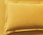 CleverPolly Corduroy Velvet King Bed Quilt Cover Set - Mustard Yellow