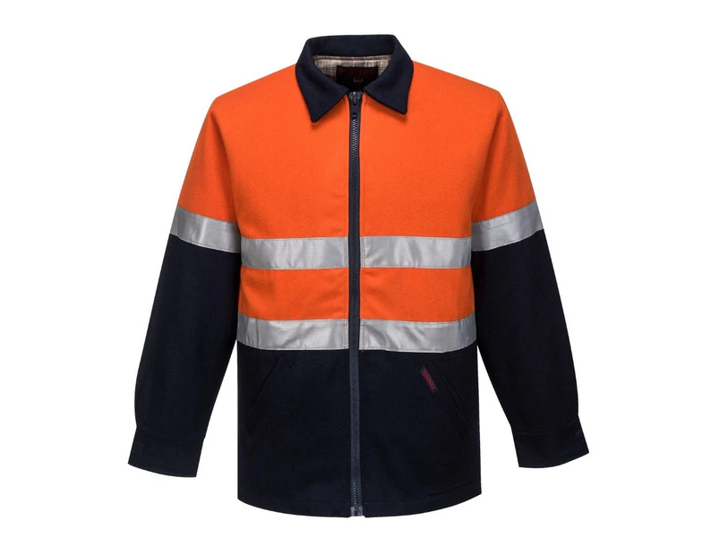 Prime Mover Wool Blend Bluey Jacket Men's - Orange-navy