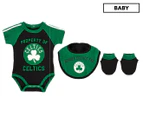 NBA Baby Boston Celtics Onesie, Bib & Bootie Set - Green