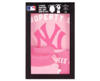 MLB Baby Girls' New York Yankees Onesie, Bib & Bootie Set - Pink